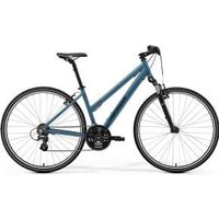 Merida Crossway 10-V Womens 700c Step-Thru Sports Hybrid Bike 2025 X-Small - Silk Blue/Black